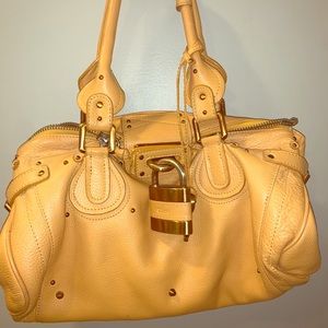 Authentic Chloe Leather Paddington - Beige/Tan